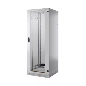 EFB armário de rede 19 polegadas conjunto PRO 42U, 800x1000 mm, RAL7035, unidade de teto com 4 ventoinhas, alimentação + base