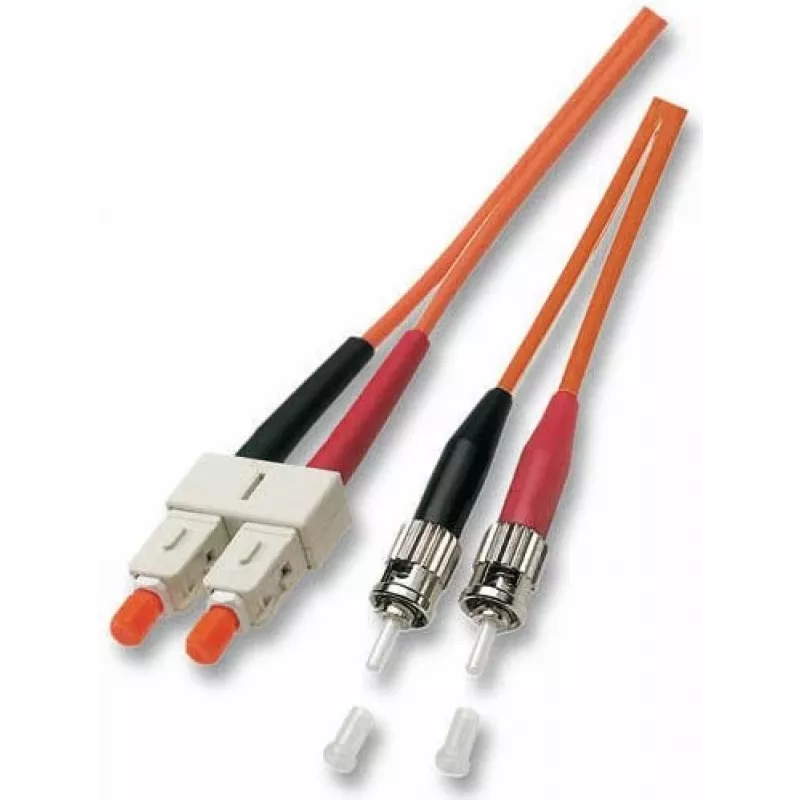 Cabo de patch de fibra ótica duplex EFB SC-ST OM3 50/125µm LSZH aqua 5m