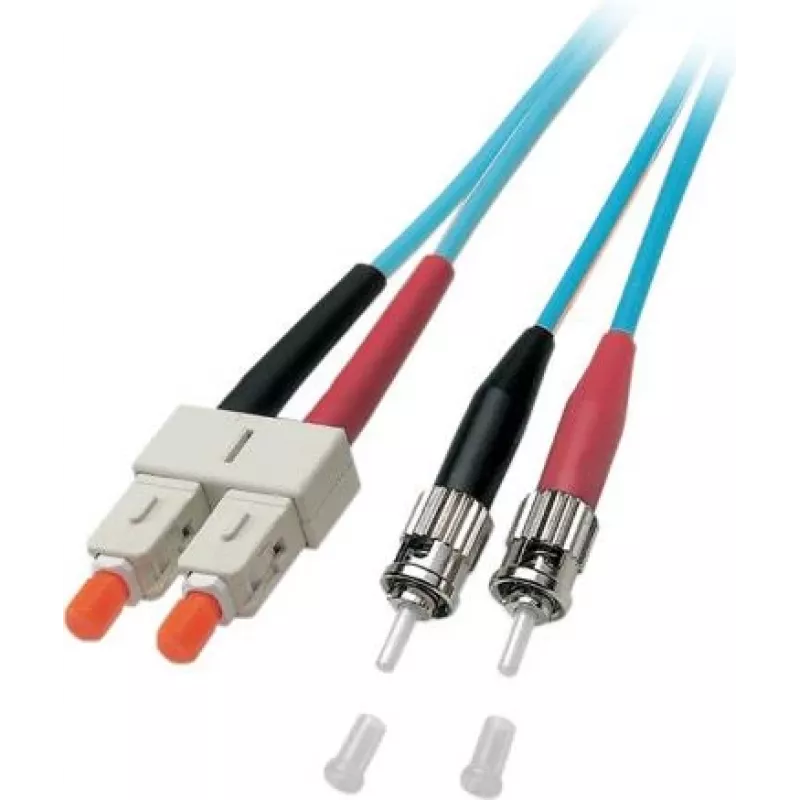 Cabo de patch de fibra ótica duplex EFB SC-ST OM3 50/125µm LSZH aqua 5m
