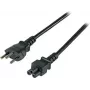 Cabo de alimentação EFB EK495.1,8 Swiss Type 12 para IEC C5, 1,8 m, preto, 3 x 0,75 mm²