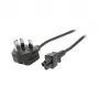 EFB EK499.1,8 Cabo de alimentação UK BS 1363A para IEC C5 1,8 m preto 3x0,75 mm²