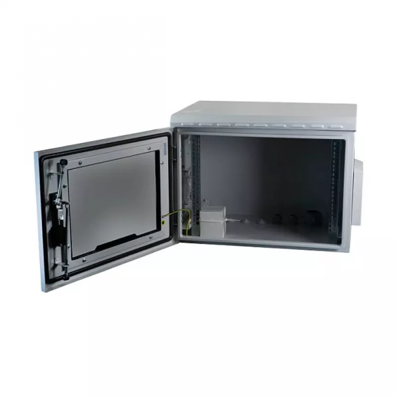 Armário de parede EFB-Elektronik 19 polegadas IP55, 20U, porta de vidro, 600 mm de profundidade, RAL 7035 (691720IP55.2G)