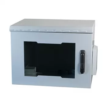 Armário de parede EFB-Elektronik 19 polegadas IP55, 20U, porta de vidro, 600 mm de profundidade, RAL 7035 (691720IP55.2G)