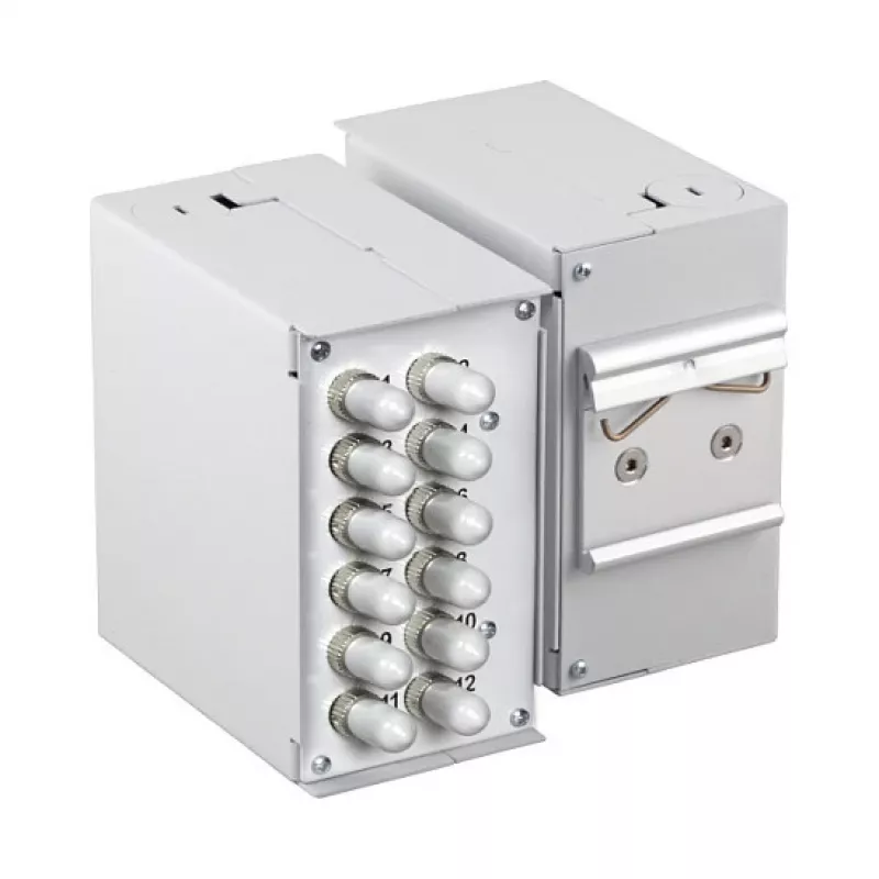 EFB ELEKTRONIK 53705.4V2B2 Painel frontal para calha DIN vazio 1,7 mm 12x SC-Simplex / LC-Duplex / E2000