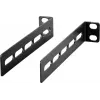 EFB Elektronik Conjunto de cantoneiras para prateleiras 1/2/3U, 2 unidades, RAL 9005 Preto profundo 691650TS.W