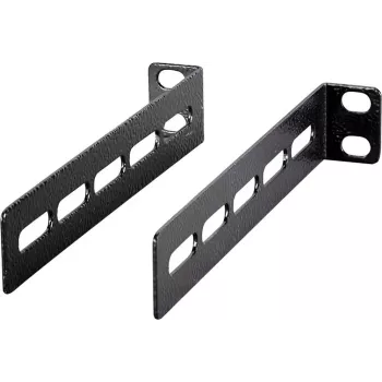 EFB Elektronik Conjunto de cantoneiras para prateleiras 1/2/3U, 2 unidades, RAL 9005 Preto profundo 691650TS.W