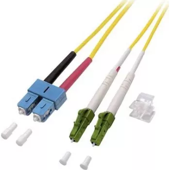 Jumper duplex EFB-Elektronik LC/APC-SC 9/125 µm OS2 LSZH amarelo 2,0 mm 7,5 m