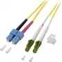 Jumper duplex EFB-Elektronik LC/APC-SC 9/125 µm OS2 LSZH amarelo 2,0 mm 7,5 m