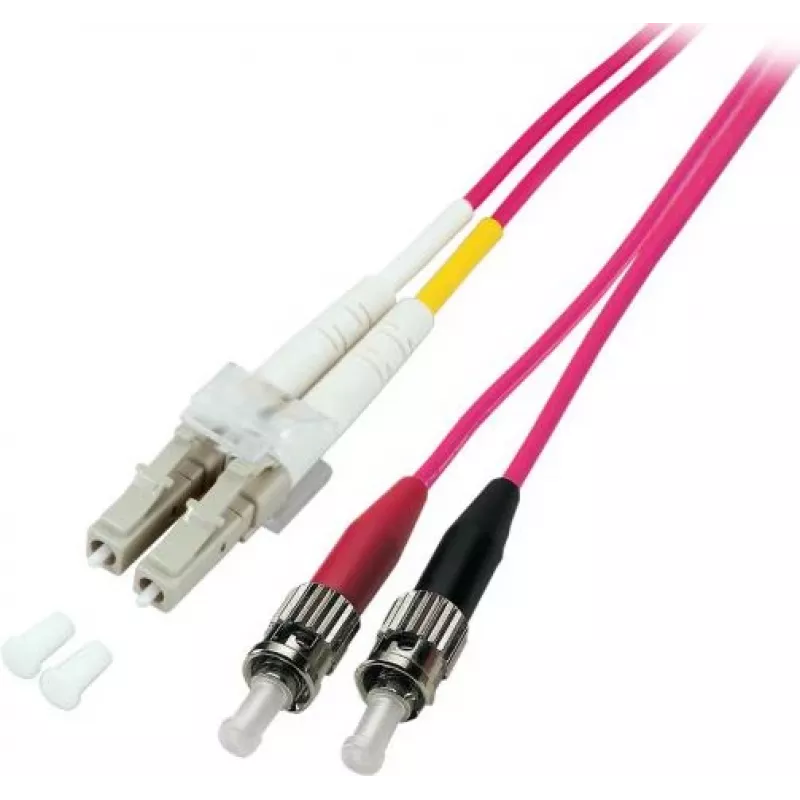 EFB Elektronik jumper duplex LC-ST 50/125µm OM4 LSZH Erika violeta 2,0mm 3m