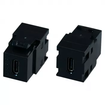 EFB Elektronik EB560 Adaptador Keystone USB-C, 10 Gbit/s, 60 W PD, preto