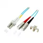 EFB Elektronik ECOFIBER Cabo patch de fibra ótica duplex LC-SC, OM3 50/125 um, LSZH, 30 m, Aqua