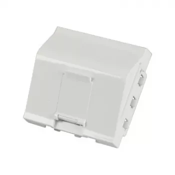 EFB ELEKTRONIK ET-25027 Tampa keystone 45x45mm, saída angular de 1 porta, branco puro (RAL 9010)