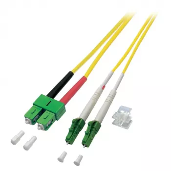 Cabo de patch de fibra ótica EFB Elektronik LC/APC monomodo (M) 1 m amarelo