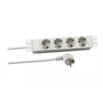 EFB Elektronik Koop PROFIversal Power Strip (Rack-mountable) - AC 250 V - Input CEE 7/7 - 4 x CEE 7/3 Outlets