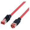 Cabo de rede EFB ELEKTRONIK RJ45 Cat.6A S/FTP PUR Draka UC900 TM21 vermelho 0,25 m