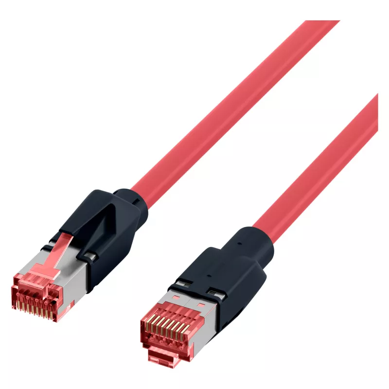 Cabo de rede EFB ELEKTRONIK RJ45 Cat.6A S/FTP PUR Draka UC900 TM21 vermelho 0,25 m
