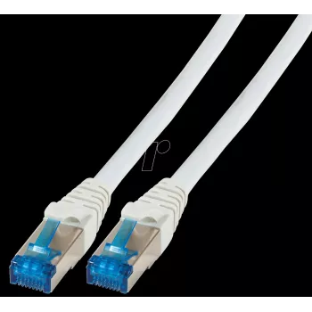 Cabo de rede RJ45 EFB-Elektronik Cat.6A S/FTP PVC UL cinzento 7,5 m