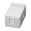 Caixa Keystone de montagem à superfície EFB ET-25166, 1 porta, tampa de proteção contra pó com fecho automático, branco puro