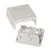 Caixa Keystone de montagem à superfície EFB ET-25166, 1 porta, tampa de proteção contra pó com fecho automático, branco puro