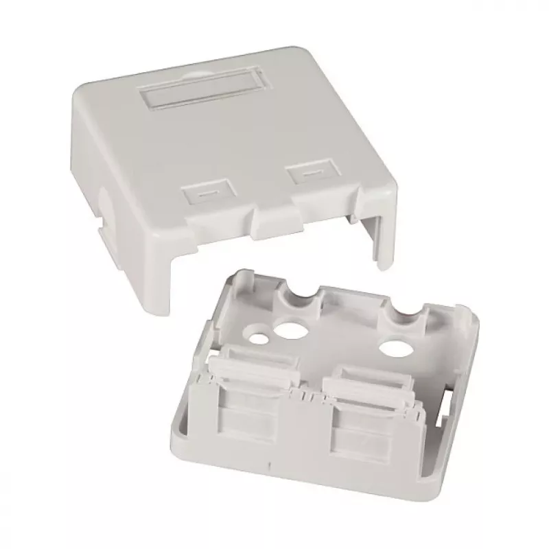 Caixa Keystone de montagem à superfície EFB ET-25166, 1 porta, tampa de proteção contra pó com fecho automático, branco puro