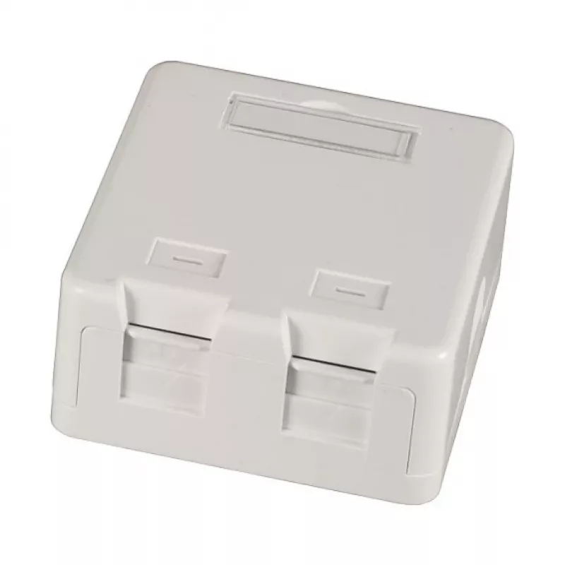 Caixa Keystone de montagem à superfície EFB ET-25166, 1 porta, tampa de proteção contra pó com fecho automático, branco puro