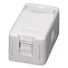 Caixa Keystone de montagem à superfície EFB ET-25166, 1 porta, tampa de proteção contra pó com fecho automático, branco puro
