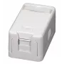 Caixa Keystone de montagem à superfície EFB ET-25166, 1 porta, tampa de proteção contra pó com fecho automático, branco puro