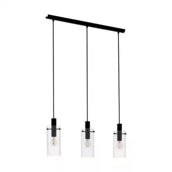 Candeeiro de suspensão EGLO Carlton 1 Black and Copper E27