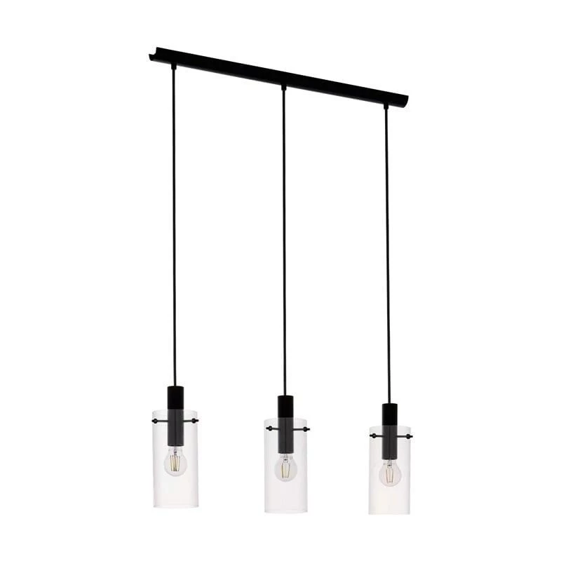 Candeeiro de suspensão EGLO Carlton 1 Black and Copper E27