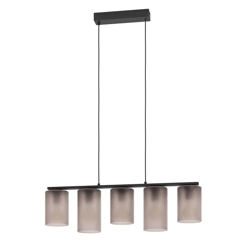 EGLO Colomera Candeeiro de Mesa, Braço Flexível, Preto, Cinzento, E27
