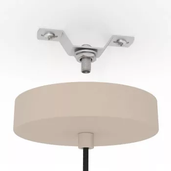 Candeeiro de suspensão EGLO ROMAZZINA, 1 x E27, abajur de tecido bege, aço, IP20, regulável, máx. 60 W