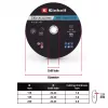 Einhell 230 x 2,0 mm Discos de Corte Finos para Rebarbadora, pack de 10 711524