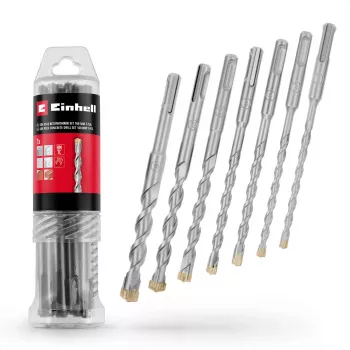 Conjunto de brocas SDS-plus Einhell 265510, 7 peças, Ø 6-14 mm, 160 mm