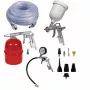 Einhell 4132776 conjunto de ferramentas pneumáticas 5 peças com pistola de sopro, insuflador de pneus, pistola de pintura, pistola de proteção de chassis e mangueira espiral de 4 m