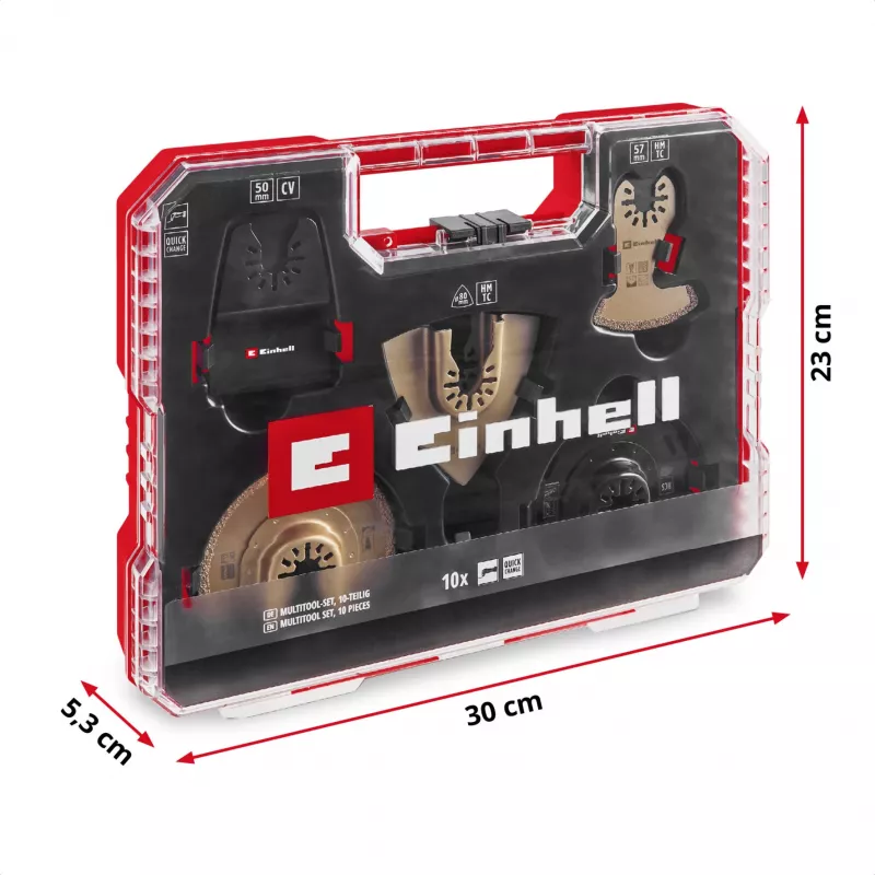 Einhell 708110 XLPLUS-CASE Conjunto de Acessórios para Ferramenta Multifunções HCS HM 37 Peças