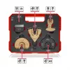 Einhell 708110 XLPLUS-CASE Conjunto de Acessórios para Ferramenta Multifunções HCS HM 37 Peças