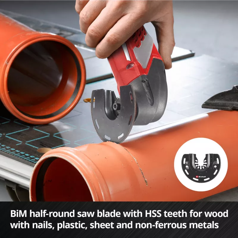 Einhell 708135 XL-PLUS-CASE Conjunto de acessórios para ferramenta multifunções BiM HSS, 10 peças