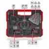 Einhell 708135 XL-PLUS-CASE Conjunto de acessórios para ferramenta multifunções BiM HSS, 10 peças