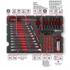 Einhell E-Case conjunto de ferramentas de mecânico 201 peças (aço cromo-vanádio, empilhável) (370513)