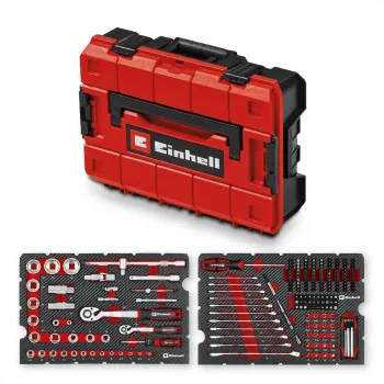 Einhell E-Case conjunto de ferramentas de mecânico 201 peças (aço cromo-vanádio, empilhável) (370513)