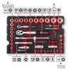 Einhell E-Case conjunto de ferramentas de 92 peças (370514) - aço cromo-vanádio, preto/vermelho