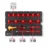 Mala de ferramentas Einhell E-Case VDE conjunto de eletricista 24 peças (vermelho/amarelo)