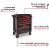 Carrinho de oficina EINHELL-KWB vazio, 6 gavetas (preto/vermelho, 4 gavetas rasas, 2 gavetas altas)