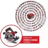 Einhell Power X-Change serra circular manual a bateria TE-CS 18/150-2 Li-Solo, 18V (vermelho/preto, sem bateria e carregador)
