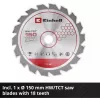 Einhell Power X-Change serra circular manual a bateria TE-CS 18/150-2 Li-Solo, 18V (vermelho/preto, sem bateria e carregador)