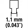 Einhell Corrente de substituição 4501754 para motosserras a bateria GC-LC 18 Li e GE-LC 18 Li, passo 3/8 polegadas LP, largura de ranhura 1,3 mm, 40 elos motrizes, guia 25 cm, meio cinzel