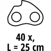 Einhell Corrente de substituição 4501754 para motosserras a bateria GC-LC 18 Li e GE-LC 18 Li, passo 3/8 polegadas LP, largura de ranhura 1,3 mm, 40 elos motrizes, guia 25 cm, meio cinzel