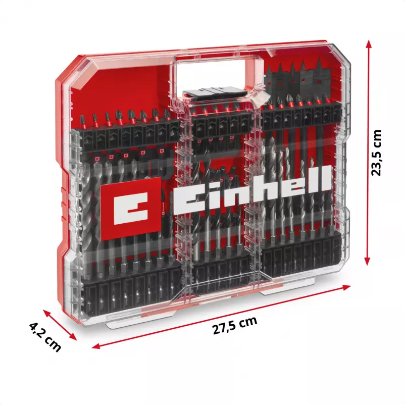 EINHELL XL-CASE conjunto de bits de impacto e brocas, 95 peças, conjunto de brocas e bits