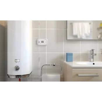Detetor de monóxido de carbono EL-HOME CD-17A2v2300/B com ecrã LCD e alimentação de emergência de 9V