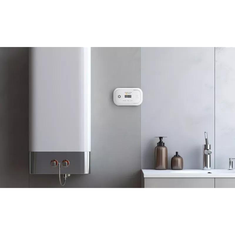 Detetor de monóxido de carbono EL-HOME CD-17A2v2300/B com ecrã LCD e alimentação de emergência de 9V